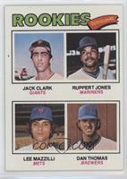 Rookie Outfielders - Jack Clark, Ruppert Jones, Dan Thomas, Lee Mazzilli
