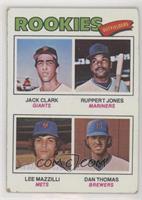 Rookie Outfielders - Jack Clark, Ruppert Jones, Dan Thomas, Lee Mazzilli