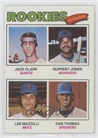 Rookie Outfielders - Jack Clark, Ruppert Jones, Dan Thomas, Lee Mazzilli