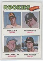 Rookie Shortstops - Billy Almon, Mickey Klutts, Tommy McMillan, Mark Wagner [Po…
