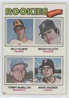 Rookie Shortstops - Billy Almon, Mickey Klutts, Tommy McMillan, Mark Wagner