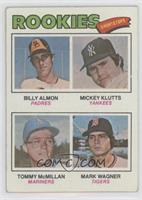 Rookie Shortstops - Billy Almon, Mickey Klutts, Tommy McMillan, Mark Wagner