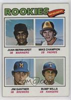 Rookie Infielders - Juan Bernhardt, Mike Champion, Jim Gantner, Bump Wills