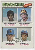 Rookie Infielders - Juan Bernhardt, Mike Champion, Jim Gantner, Bump Wills [Goo…