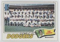 Los Angeles Dodgers Team, Tommy Lasorda [Poor to Fair]