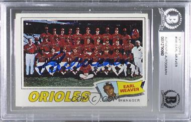 1977 Topps - [Base] #546 - Baltimore Orioles Team, Earl Weaver [BAS Authentic]