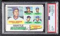 Darrell Johnson, Jim Burton, Vada Pinson, Wes Stock [PSA 8 NM‑M…