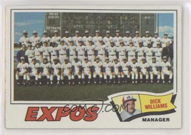 1977 Topps - [Base] #647 - Montreal Expos Team, Dick Williams [Good to VG‑EX]