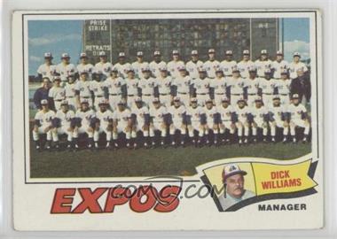 1977 Topps - [Base] #647 - Montreal Expos Team, Dick Williams [Good to VG‑EX]