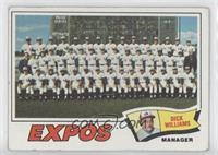 Montreal Expos Team, Dick Williams [Good to VG‑EX]