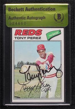 1977 Topps - [Base] #655 - Tony Perez [BAS Authentic]