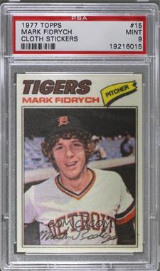 1977 Topps Baseball Patches Cloth Stickers - [Base] #15.2 - Mark Fidrych (Two Stars at Back Bottom) [PSA 9 MINT]
