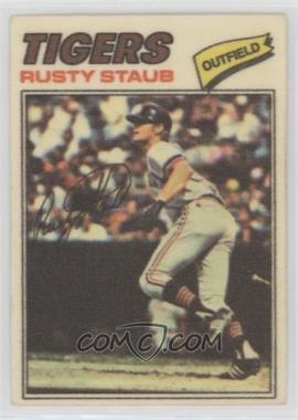 1977 Topps Baseball Patches Cloth Stickers - [Base] #46.2 - Rusty Staub (Two Stars at Back Bottom) [Good to VG‑EX]
