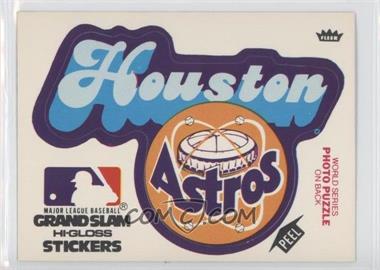 1978 Fleer Grand Slam Hi-Gloss Team Stickers - [Base] #HOU.1 - Houston Astros