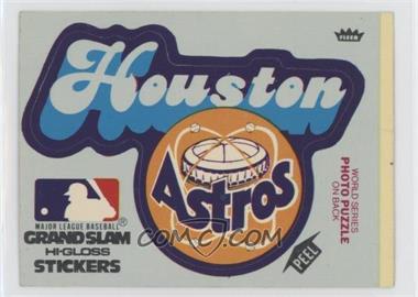 1978 Fleer Grand Slam Hi-Gloss Team Stickers - [Base] #HOU.1 - Houston Astros [Poor to Fair]