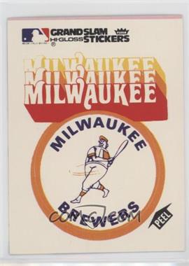 1978 Fleer Grand Slam Hi-Gloss Team Stickers - [Base] #MIL.2 - Milwaukee Brewers (White Background)