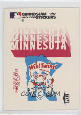 1978 Fleer Grand Slam Hi-Gloss Team Stickers - [Base] #MIN.2 - Minnesota Twins