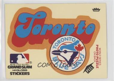 1978 Fleer Grand Slam Hi-Gloss Team Stickers - [Base] #TOR.1 - Toronto Blue Jays (Team Logo Yellow)