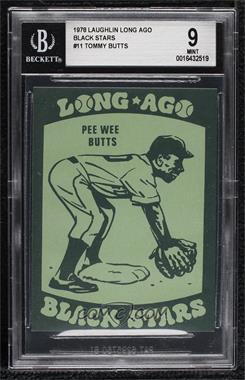 1978 Fleer Laughlin Long Ago Black Stars - [Base] #11 - Pee Wee Butts [BGS 9 MINT]