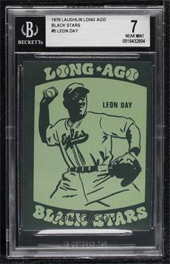 1978 Fleer Laughlin Long Ago Black Stars - [Base] #5 - Leon Day [BGS 7 NEAR MINT]