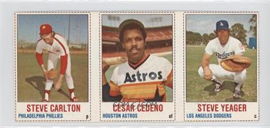 1978 Hostess All-Star Team - Food Issue Triple Panels #49-51 - Steve Carlton, Cesar Cedeno, Steve Yeager