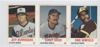 Jeff Burroughs, Bobby Grich, Dave Winfield [Good to VG‑EX]