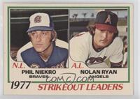 1977 Strikeout Leaders (Phil Niekro, Nolan Ryan)