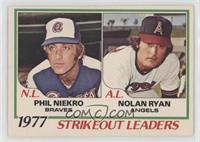 1977 Strikeout Leaders (Phil Niekro, Nolan Ryan)