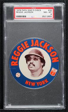 1978 Papa Gino's Collector's Series Discs - [Base] #26 - Reggie Jackson [PSA 8 NM‑MT] - Courtesy of COMC.com