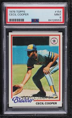 1978 Topps - [Base] #154 - Cecil Cooper [PSA 9 MINT]