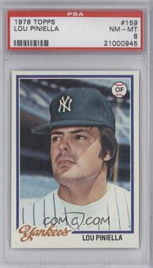 1978 Topps - [Base] #159 - Lou Piniella [PSA 8 NM‑MT]