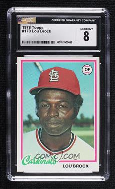 1978 Topps - [Base] #170 - Lou Brock [CGC 8 NM/Mint]