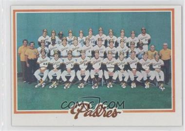 1978 Topps - [Base] #192 - Team Checklist - San Diego Padres Team