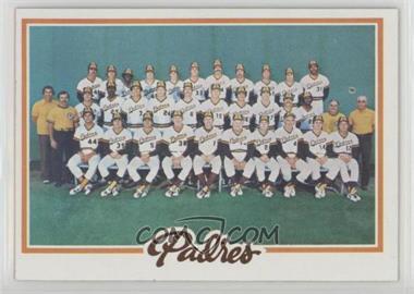 1978 Topps - [Base] #192 - Team Checklist - San Diego Padres Team