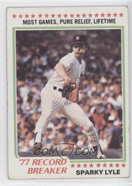 1978 Topps - [Base] #2 - Record Breaker - Sparky Lyle [Good to VG‑EX]