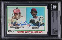 League Leaders - George Foster, Jim Rice [BAS BGS Authentic]