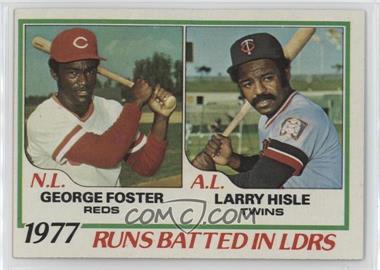 1978 Topps - [Base] #203 - League Leaders - George Foster, Larry Hisle