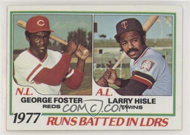 1978 Topps - [Base] #203 - League Leaders - George Foster, Larry Hisle