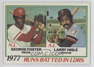 1978 Topps - [Base] #203 - League Leaders - George Foster, Larry Hisle