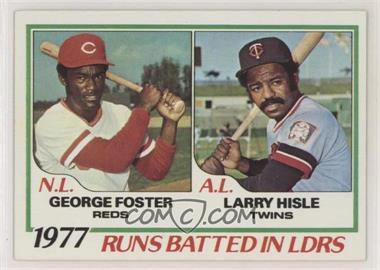 1978 Topps - [Base] #203 - League Leaders - George Foster, Larry Hisle