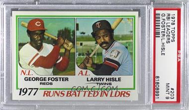 1978 Topps - [Base] #203 - League Leaders - George Foster, Larry Hisle [PSA 9 MINT]