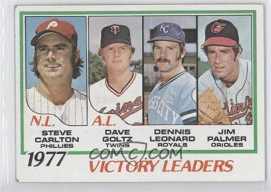 1978 Topps - [Base] #205 - League Leaders - Steve Carlton, Dave Goltz, Dennis Leonard, Jim Palmer [Noted]