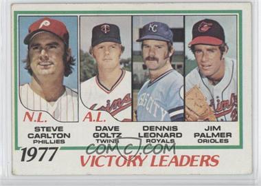 1978 Topps - [Base] #205 - League Leaders - Steve Carlton, Dave Goltz, Dennis Leonard, Jim Palmer [Good to VG‑EX]