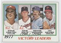 League Leaders - Steve Carlton, Dave Goltz, Dennis Leonard, Jim Palmer [Good&nb…