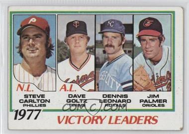 1978 Topps - [Base] #205 - League Leaders - Steve Carlton, Dave Goltz, Dennis Leonard, Jim Palmer [Good to VG‑EX]