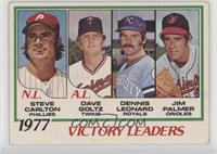 League Leaders - Steve Carlton, Dave Goltz, Dennis Leonard, Jim Palmer [Good&nb…