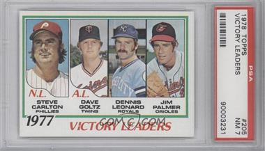 1978 Topps - [Base] #205 - League Leaders - Steve Carlton, Dave Goltz, Dennis Leonard, Jim Palmer [PSA 7 NM]