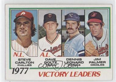 1978 Topps - [Base] #205 - League Leaders - Steve Carlton, Dave Goltz, Dennis Leonard, Jim Palmer [Noted]