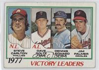 League Leaders - Steve Carlton, Dave Goltz, Dennis Leonard, Jim Palmer [Good&nb…