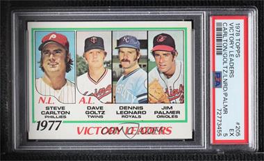 1978 Topps - [Base] #205 - League Leaders - Steve Carlton, Dave Goltz, Dennis Leonard, Jim Palmer [PSA 5 EX]